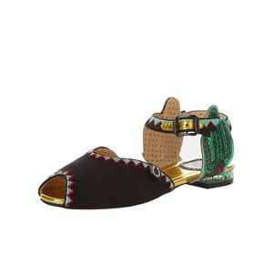 Miss L-Fire Cactus flats with lucite heel size 40